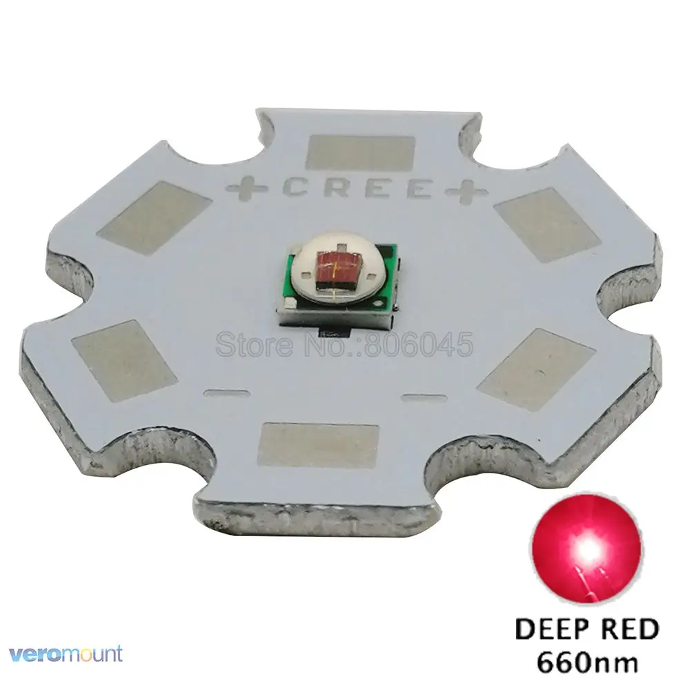 10PCS 3W Epileds 3535 Deep Red 660NM High Power LED Bead Emitter with 8mm 10mm 12mm 14mm 16mm 20mm Aluminum or Copper PCB
