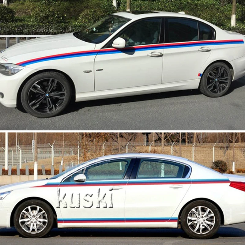 Автомобильная Трехцветная декоративная наклейка для Toyota Corolla Avensis RAV4 Yaris Auris Hilux