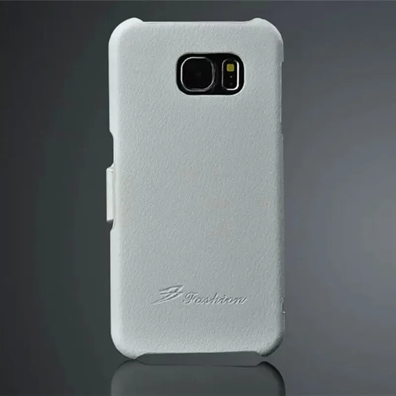 Роскошный чехол с текстурой личи для Samsung S6 ретро откидной крышкой из коровьей
