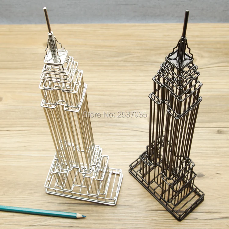 J37C/J37CB EMPIRE STATE Строительная архитектура скульптура из нержавеющей стали ручной работы искусство украшения дома скидка