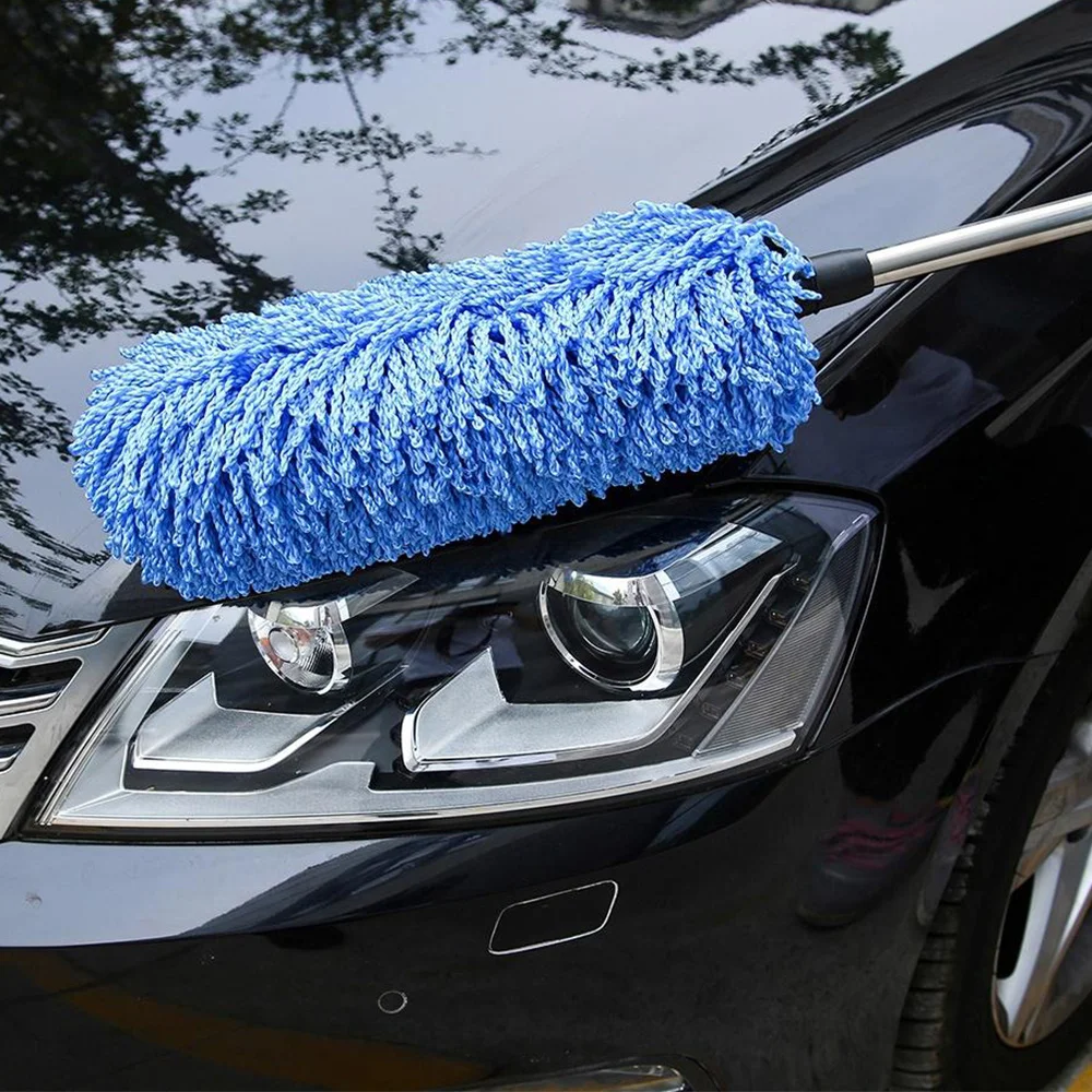 Авто Щетка для удаления пыли инструмент большой микрофибры Duster синий|Губки