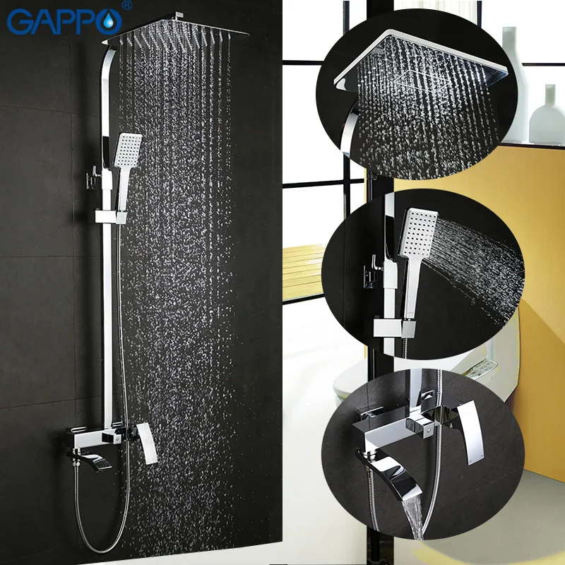 Набор смесителей для душа GAPPO смеситель из бронзы с водопадом хромированный GA2407 |