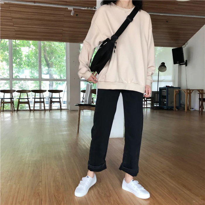 Mooirue Весна Лето Джинсы Femme Harajuku гладкие Высокая талия прямые тонкие джинсовые штаны Женские базовые синие брюки