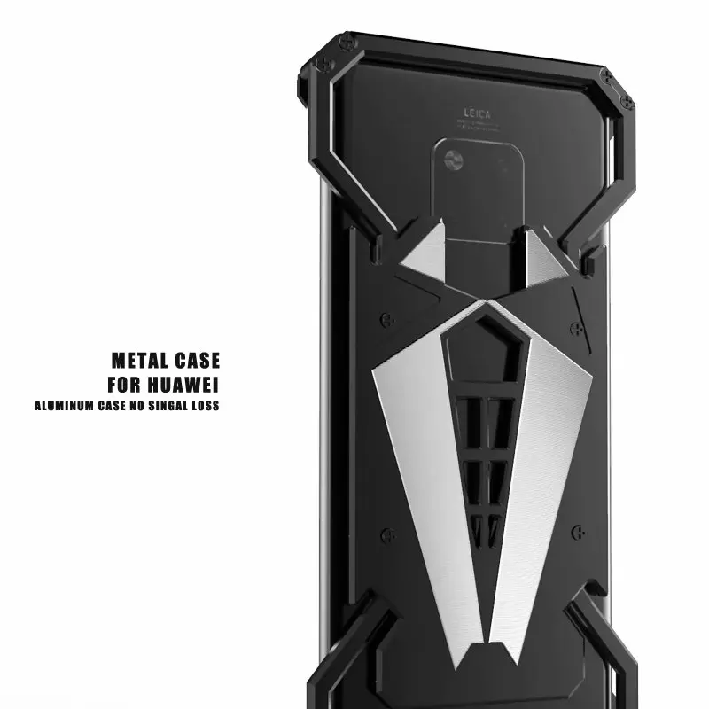 

Original Aluminum Armor Aluminum Metal Protective Phone Case For Huawei Mate 20 10 9 Pro Lite +Holder cover for Huawei p20 pro