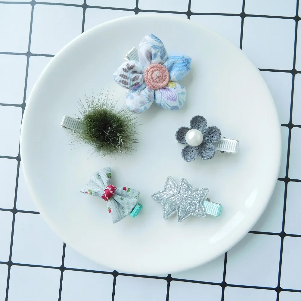HC 5 шт. оптовая продажа милые заколки для волос с цветами и звездами девочек
