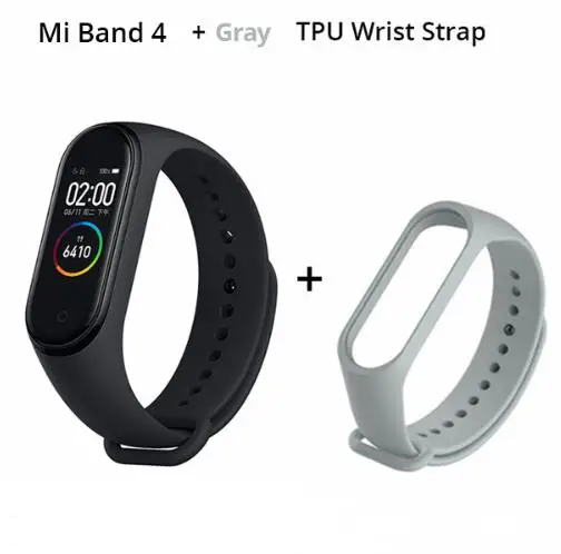 add gray starp Xiaomi mi Band 4 Smart mi band 4 0,9" AMOLED экран водонепроницаемый пульсометр фитнес 135 мАч Bluetooth 5,0 50 атм - Цвет: add gray starp