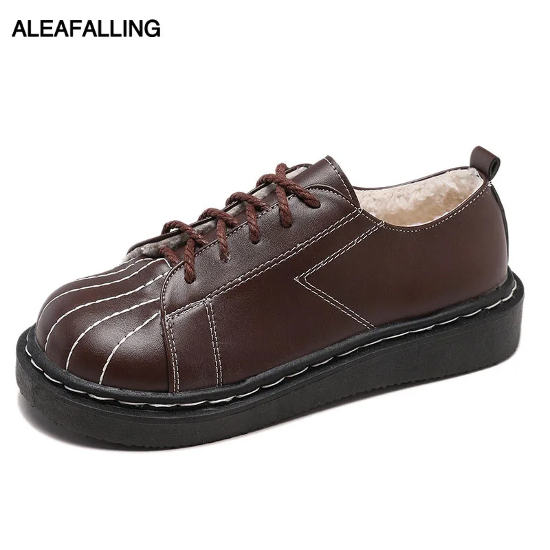 Aleafalling/женские зимние ботинки сезон осень-зима женская обувь из мягкой кожи со