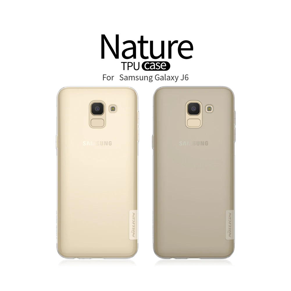 НИЛЛКИН Для чехла Samsung Galaxy J6 ультратонкий тонкий чехол TPU на заднюю часть телефона.