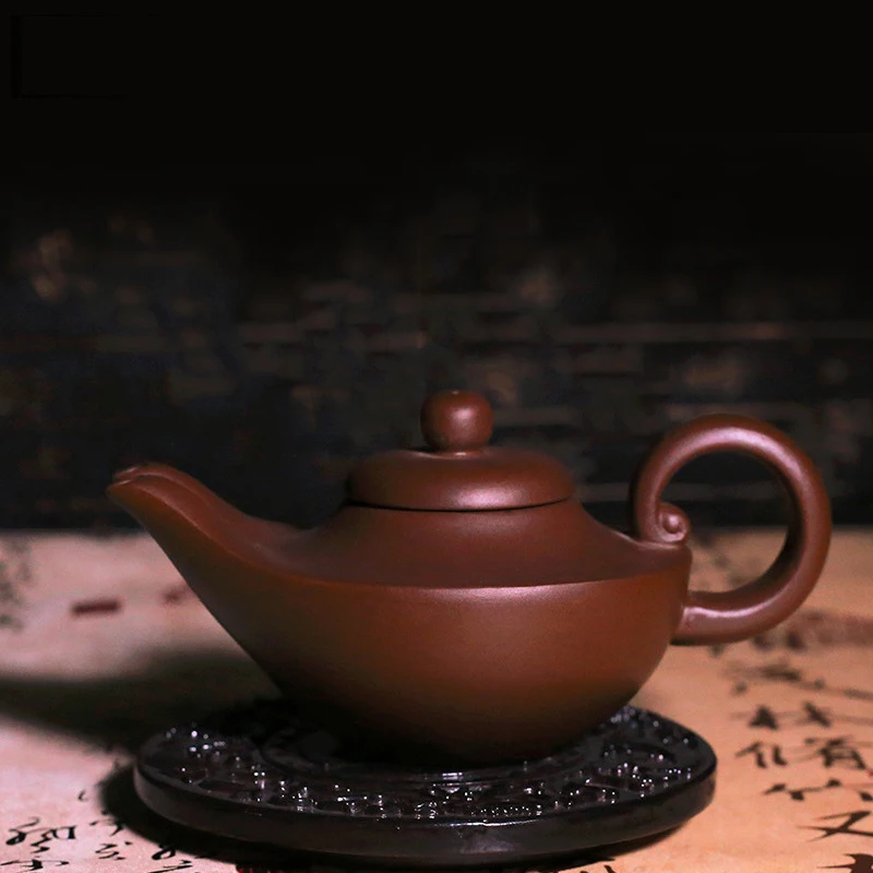 Креативный двойной дренажный выход Фиолетовый Глиняный заварочный чайник чай (260