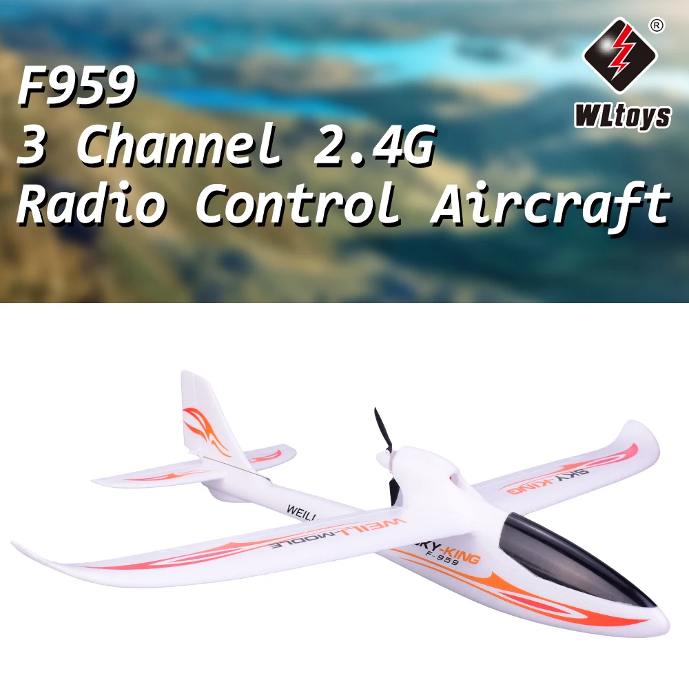 WLtoys F959 Sky king 2 4G 3 канальный размах крыльев радиоуправляемый самолет с