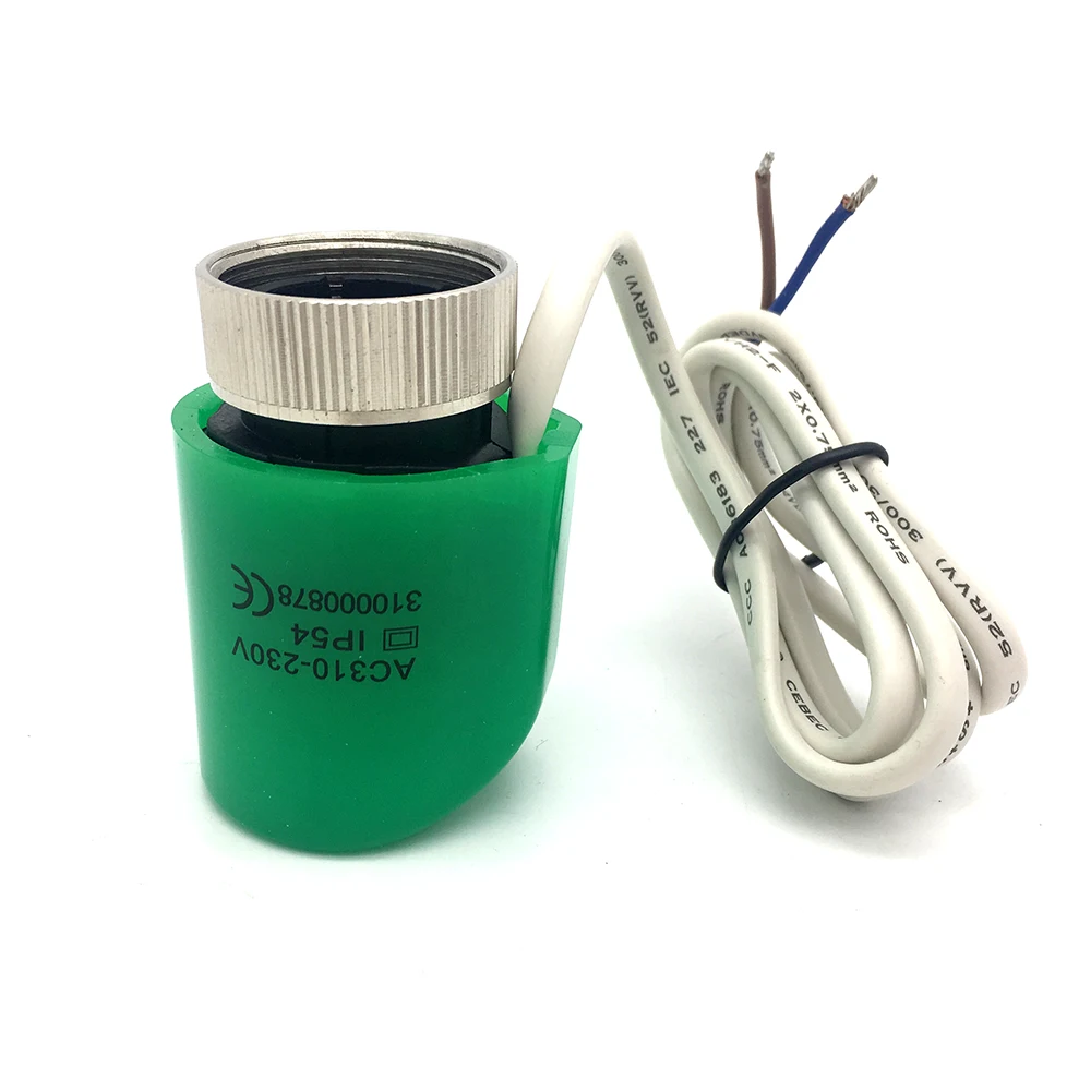 Белый нормально открытый Электрический тепловой привод клапанная головка для