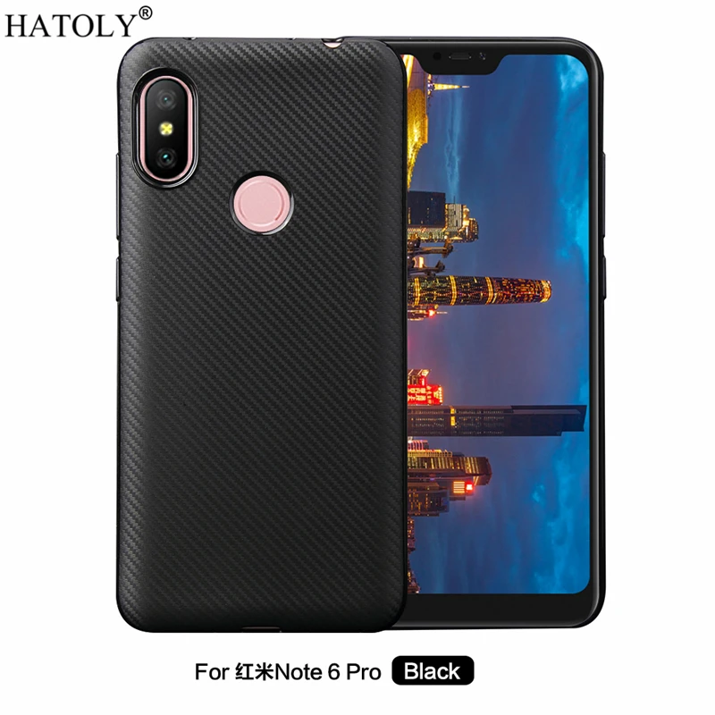 Чехол HATOLY для Xiaomi Redmi Note 6 Pro Ультратонкий Мягкий ТПУ чехол из углеродного волокна
