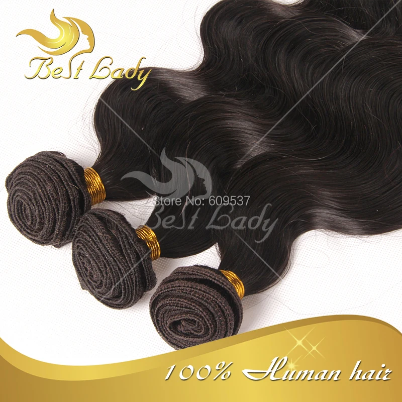 2014 ВЫСОКОЕ качество оптовой бразильский плетение волос на теле 12 &quot-28&quot черный