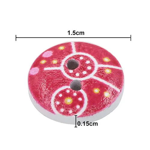 Круглые кнопки деревянные для рисования рукоделия рукоделие Прямая поставка 100