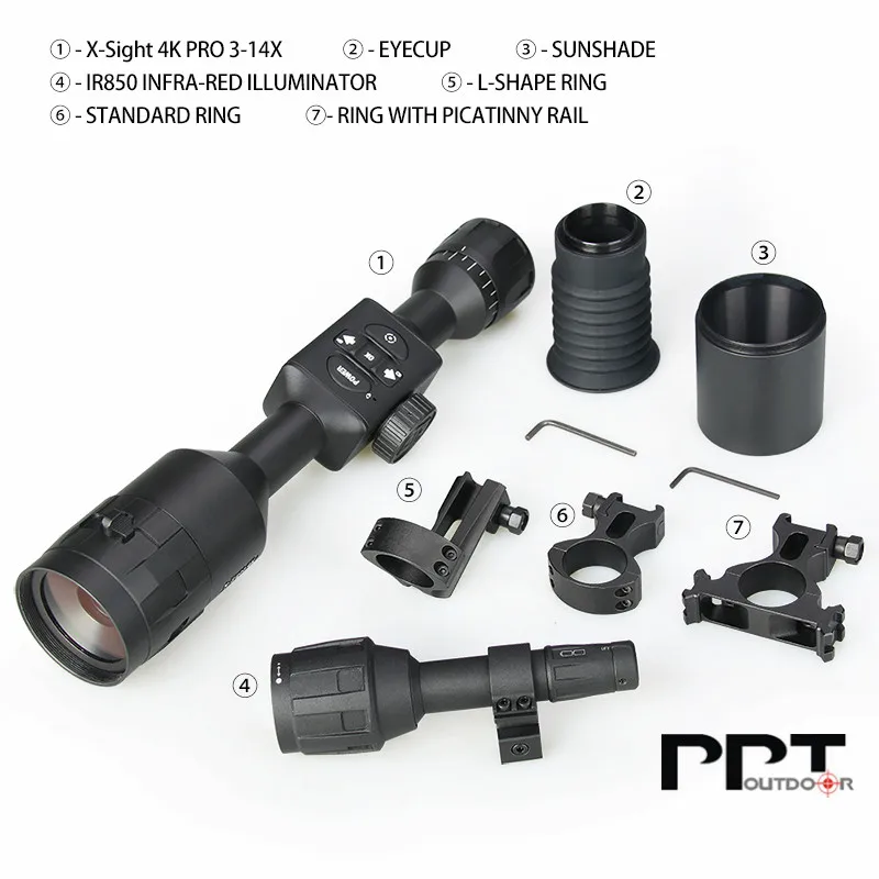 Eagleeye тактический прицел ночного видения HD 3-12X день и ночь NVG прицел Bluetooth Wifi Поддержка PP27-0024
