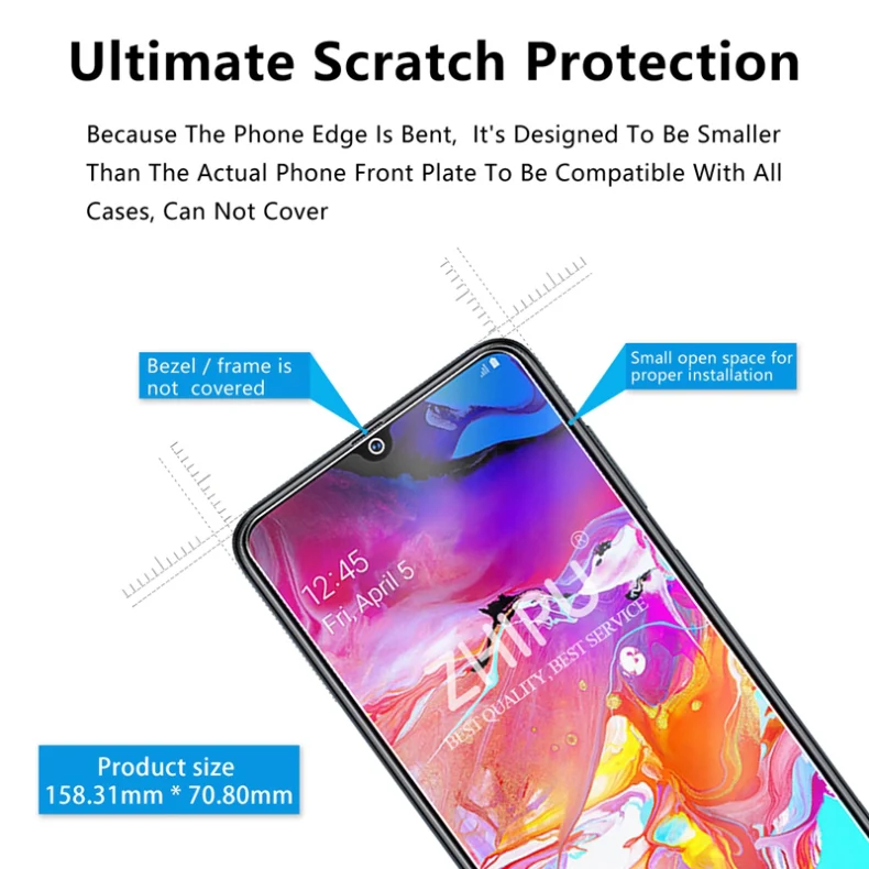 Закаленное стекло для Samsung Galaxy A70 защита экрана 2.5D 9H закаленное SM A705F/DS A7050 защитная