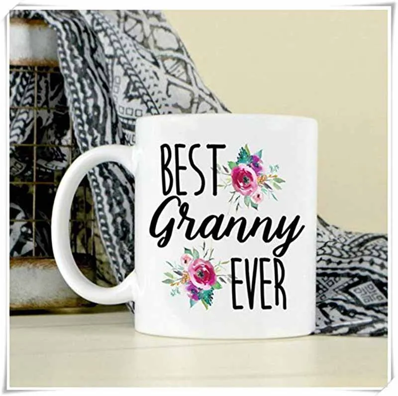Лучшая кофейная кружка с надписью Granny Ever подарок на Рождество для бабушек и
