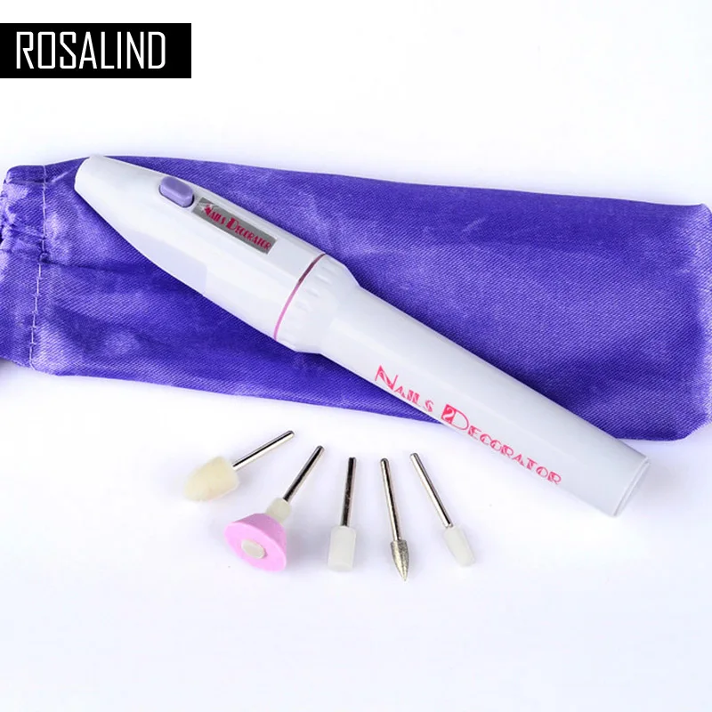 ROSALIND 5в1 пилки для ногтей салон шейпер нейл-арта Советы по уходу за ногтями Ручка