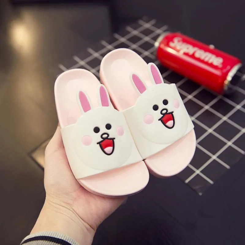 Baby Boys Girls Bear Pattem Slippers Toddler Children Flip Flops Barefoot Child Non-slip Shoes Swimming Summer for Kids baby | Детская