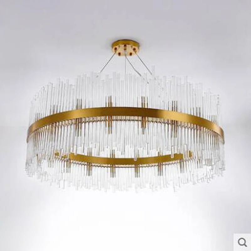 

Postmodern living room chandelier minimalist creative bedroom Nordic chandelier designer new light luxury restaurant crystal LED
