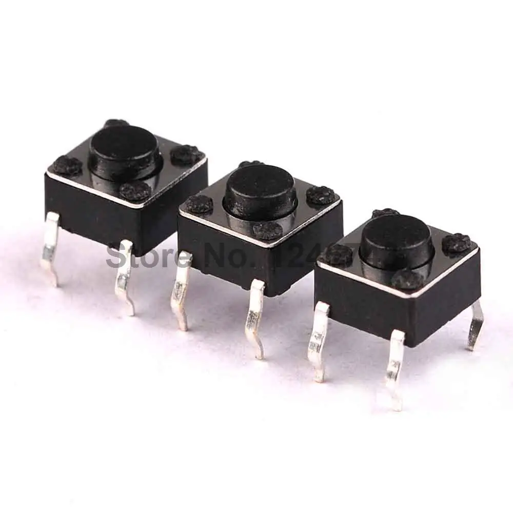 Тактильный кнопочный микро переключатель самосброс тактовая кнопка 50 шт. 6x6x4 3 мм