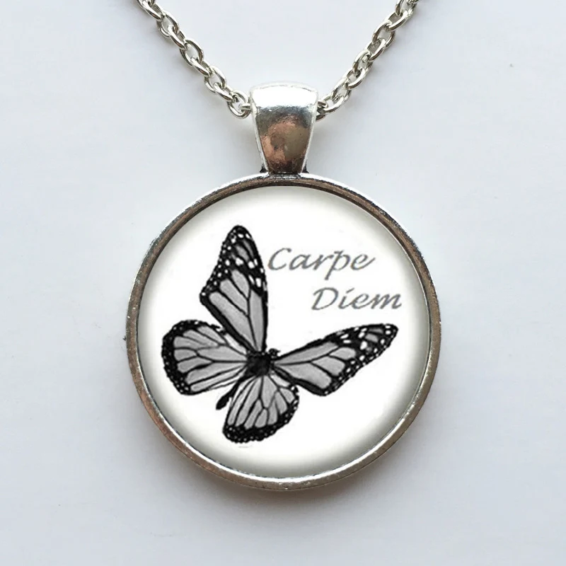 Ожерелье с бабочкой стеклянный драгоценный камень кулон животными модные