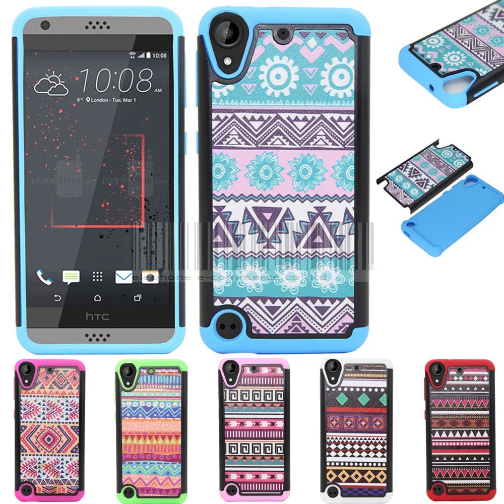 Чехол для HTC Desire 530 630 анти шок Hybird племенная тотемная Броня Защитная мягкая TPU PC