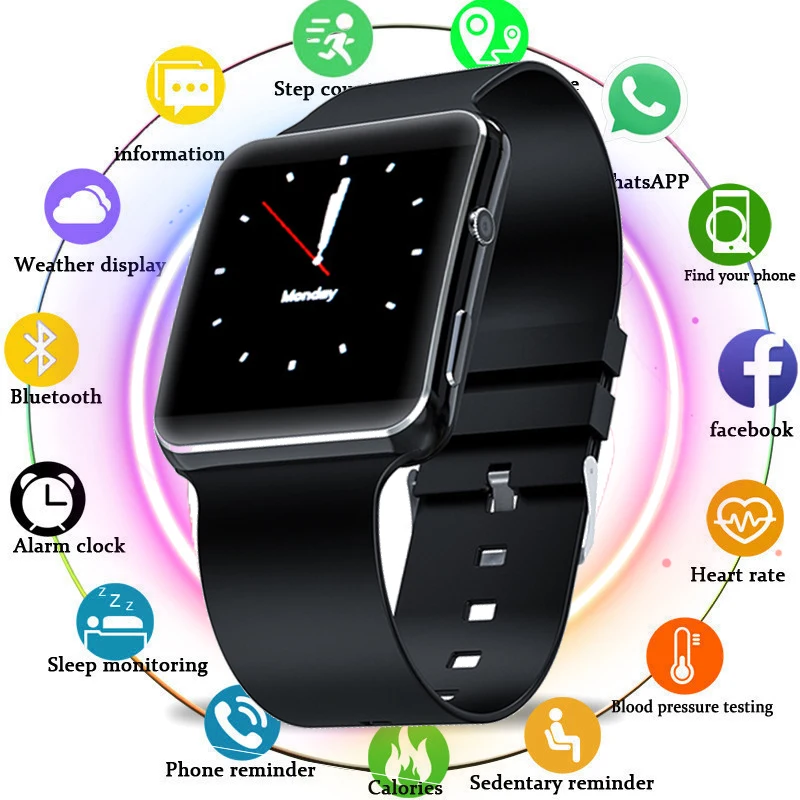Новые Bluetooth Смарт часы для мужчин и женщин спортивные Шагомер с камерой поддержка