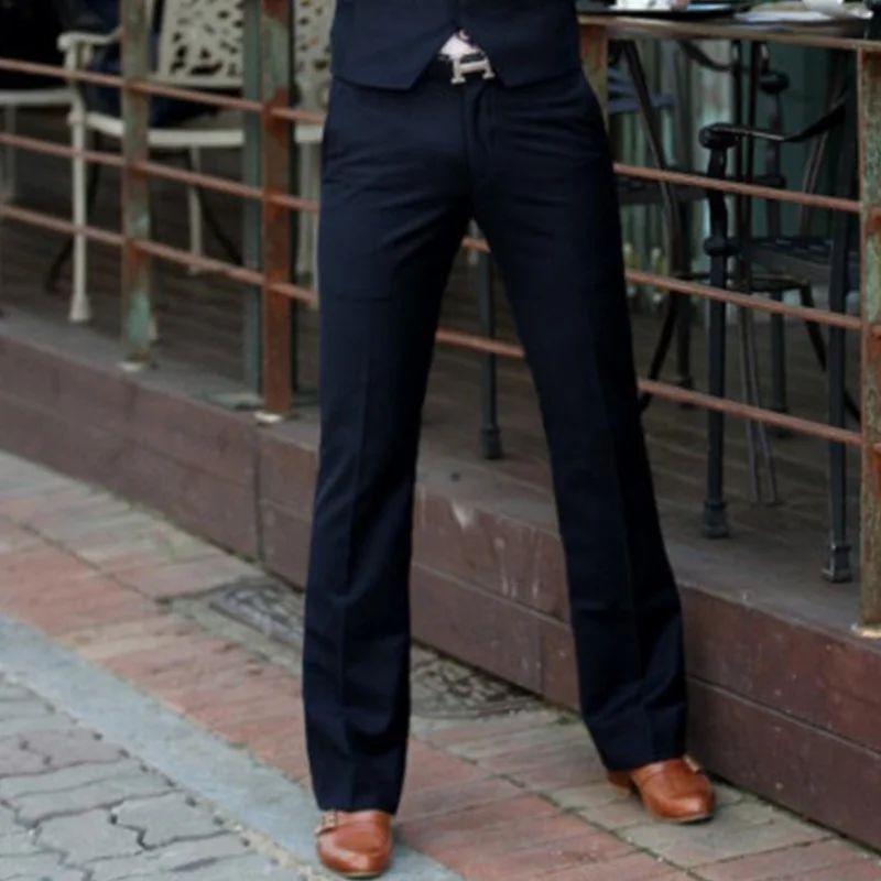 Мужские расклешенные брюки деловые с расклешенными штанинами размеры 28 37 весна