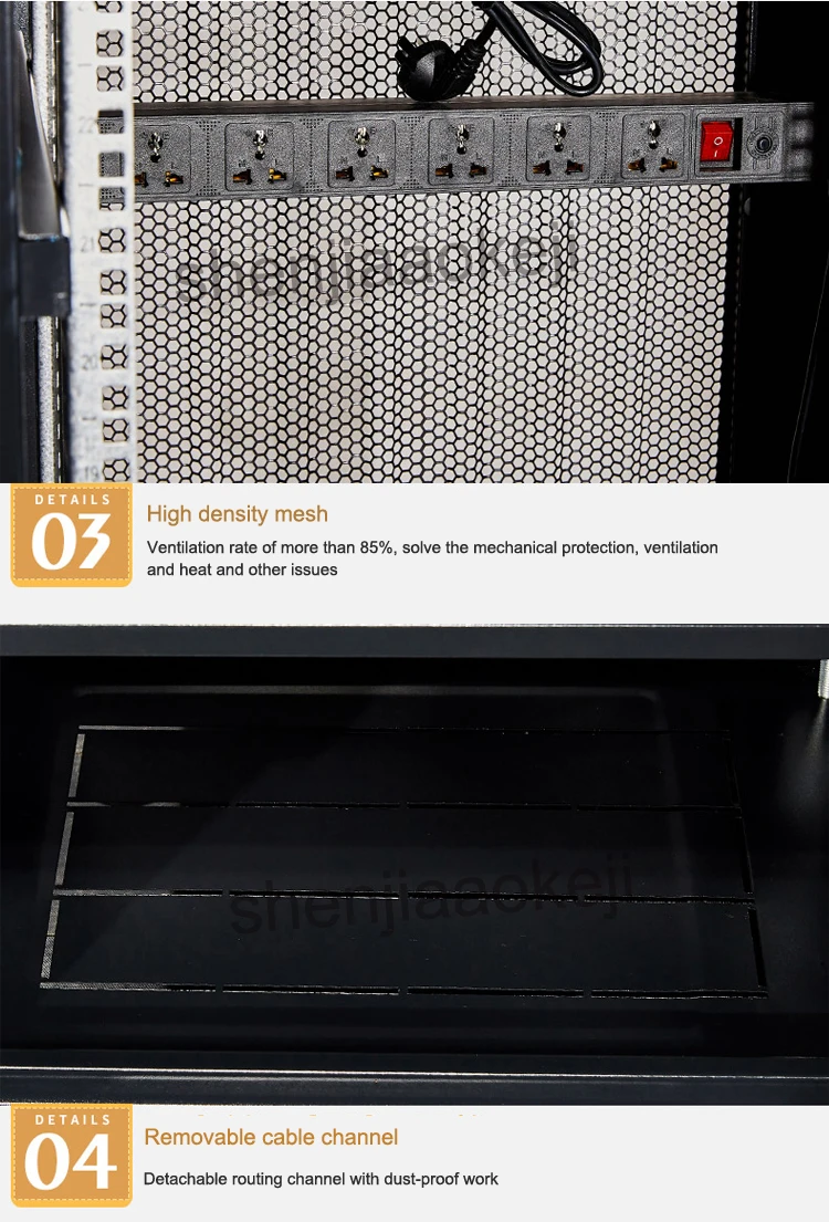 Deluxe IT настенный шкаф корпус сервер сетевой Стеллаж с блокировкой стеклянной двери глубокий черный с роликами SPCC веб-сервер Monit