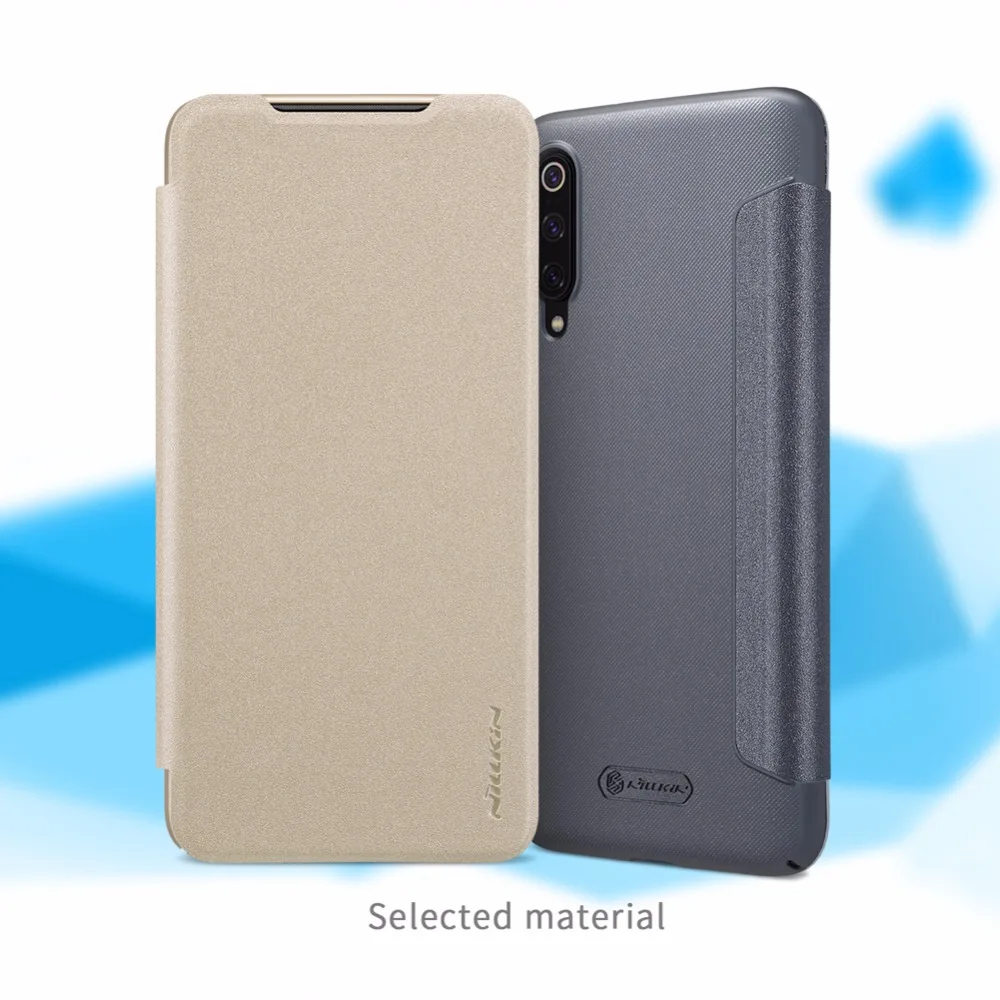 Чехол NILLKIN для Xiaomi Mi9 Explore Роскошные Блестящие Кожаные чехлы-книжки задняя крышка