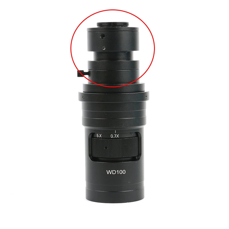 0.4X 1X промышленный монообъектив Zoom C mount адаптер объектива для 0.7X-5X регулируемое увеличение постоянно изменяемое 200X 500X объектив
