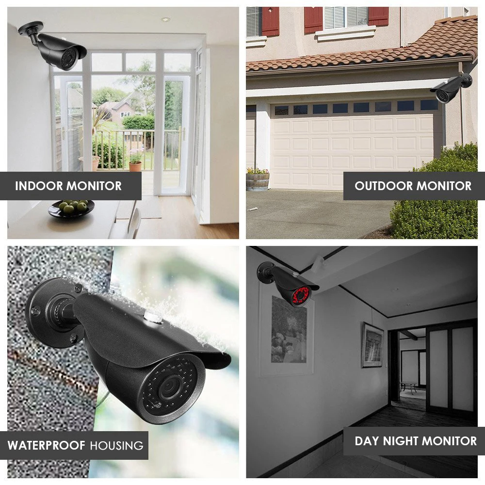 

1080P 2.0MP AHD Bullet CCTV Camera 36 IR Lamps 3.6mm 1/3'' CMOS Night Vision IR-CUT Waterproof Indoor Outdoor Home Security