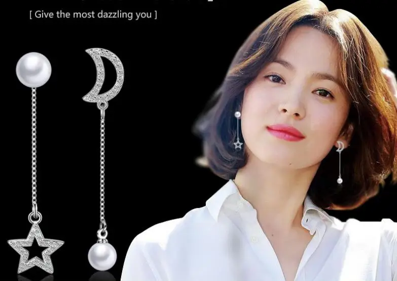 TJP Лидер продаж длинные серебряные серьги гвоздики с кисточками кубический