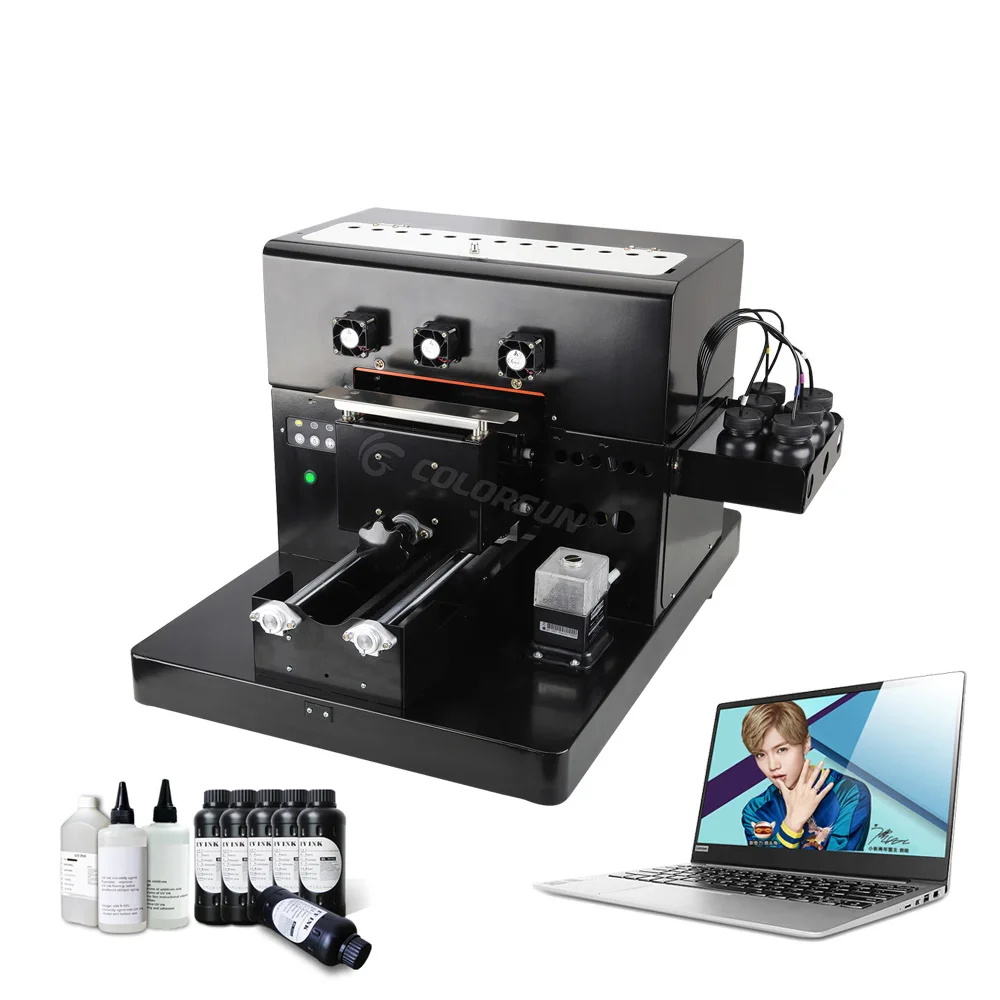 А4 небольшой размер УФ принтер для кожаного чехла телефона ПВХ