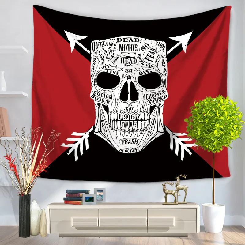 

CAMMITEVER Geometry Skull Eyes Hot Sale Tapestry Indian Mandala Tapestry Hippie Wall Hanging Tapestries Boho Bedspread New In