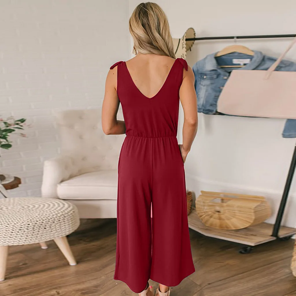 Новая одежда 2019 женская летняя сексуальная с бантом на шнуровке бретельками и v