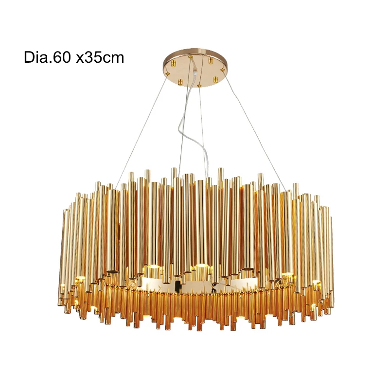 Креативный пост современный круглый Dia.60cm светодиодный Люстра светильник