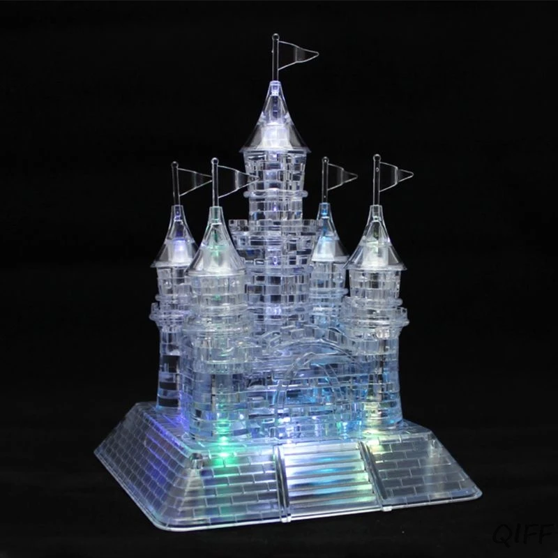 Оригинальный 3D прозрачный Кристалл Головоломка роскошный замок строительные