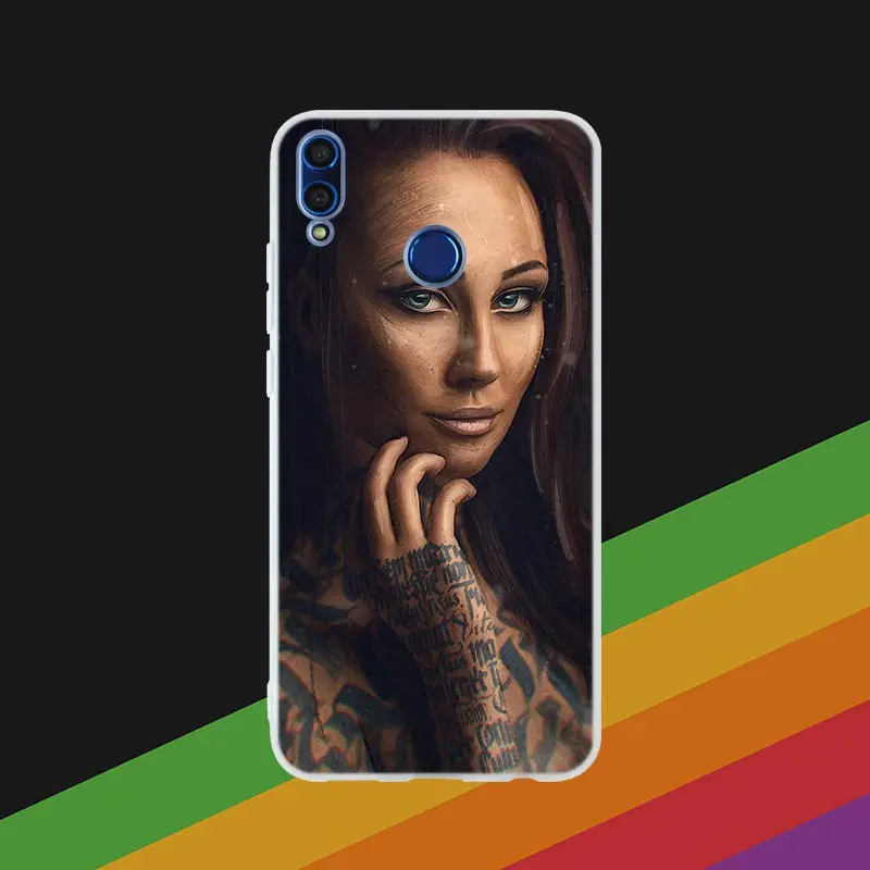 Phone Case 4 Силиконовый чехол для телефона сексуальный рукав тату девушка для huawei Honor 10i 20 Pro 9X Lite 8a 8x max 8c 7x 7a pro 6x V20 Paly мягкий - Цвет: Phone Case 4