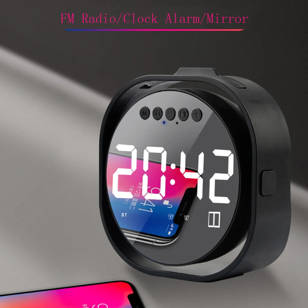 Портативный беспроводной будильник с Bluetooth стереозвук светодиодный дисплей