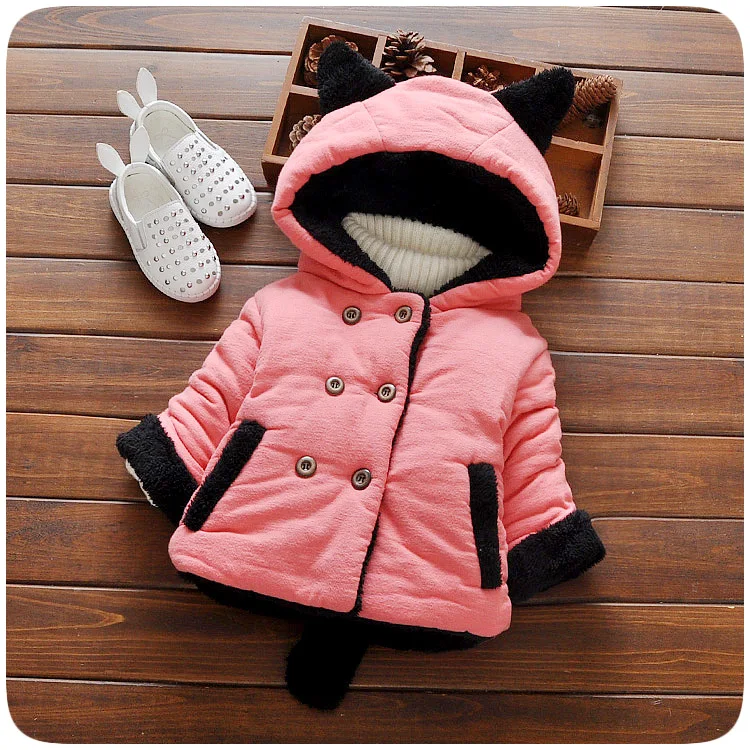 Детская однотонная двухбортная куртка из хлопка|baby baby|jacket jacketjacket double-breasted |