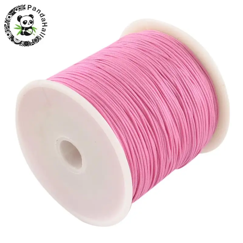 HotPink 0.8 мм 90 м/roll красочные решений разработке DIY Jewelry аксессуары нейлон строку ремешок Шнур темы для браслет ожерелье Бисероплетение - Цвет: HotPink
