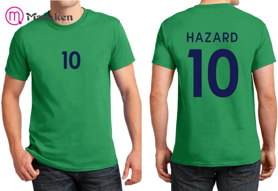 Мужская футболка с коротким рукавом и круглым вырезом EDEN HAZARD 100% хлопок W19032208 |