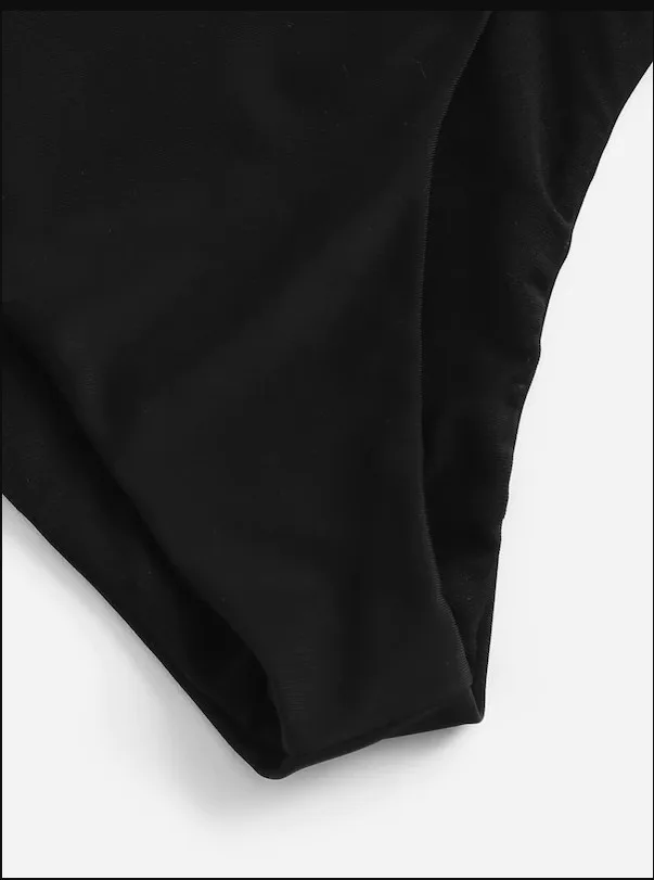 Summer One Piece Swimsuit Women Swimwear Sexy Hollow Sling Backless Padded Black Bathing Suit Halter Bodysuit Monokini Beachwear | Спорт и