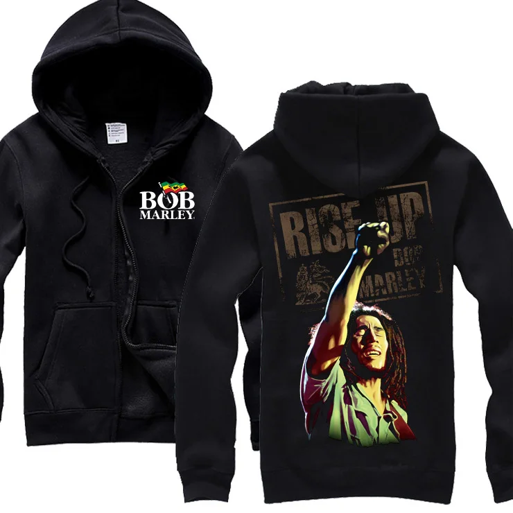 7 Designs Bob Marley Zipper Sweatshirt Rock Cotton Hoodies Brand Shell Jacket Sudadera Punk Fleece Reggae Musician Jazz R&B