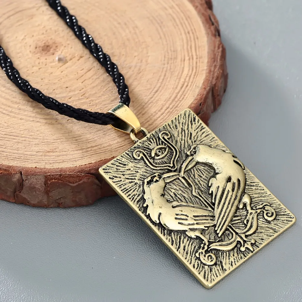 Викинг Wolf мужское ожерелье кошка собака лапа птица Орел дракон языческая