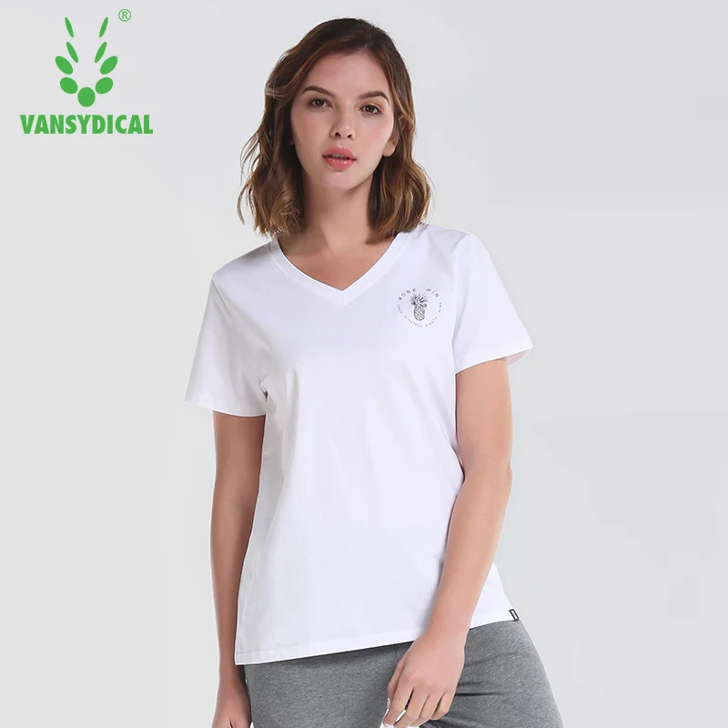 

Vansydical Womens Yoga Shirts Sexy Sports Top Fitness Womens Workout Top Breathable Yoga T-Shirt Running Sport Tee Gym Clothes