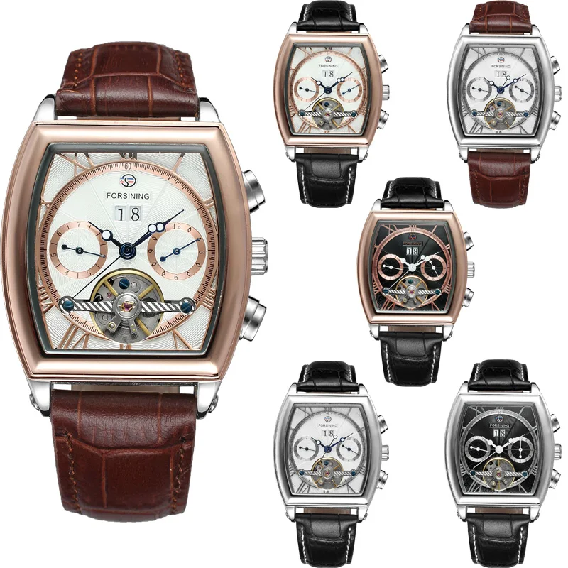 FORSINING Tourbillon Мужские часы Топ бренд класса люкс Дата Неделя мужские