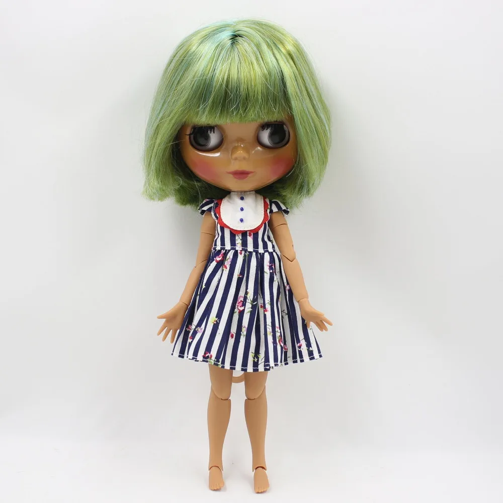 Ледяная DBS Blyth кукла 1/6 bjd шарнирная крестовые глаза темная кожа совместное тело